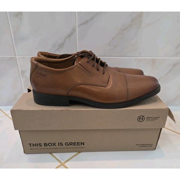Clarks Mens Tilden Cap SZ 9.5 M Dark Tan